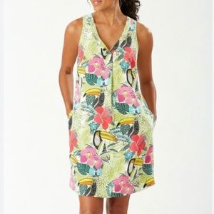 Tommy Bahama If One Can Toucan 100% Silk Dress S